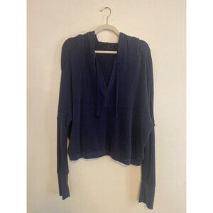 As Revival Navy Blue Oversized Slouchy Hoodie With Drawstrings Women’s L